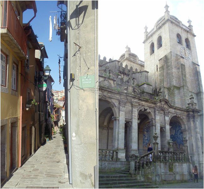 Narrow alleys and Se Cathedral - Porto - Portugal