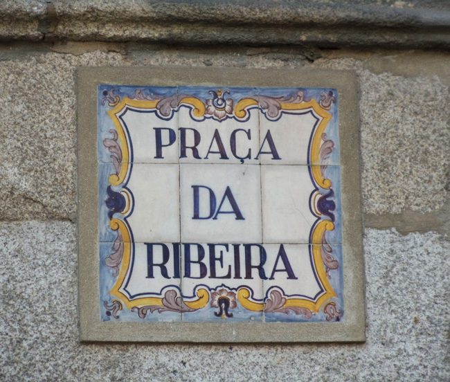 Praca Ribeira Sign - Porto - Portugal