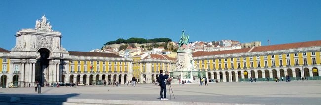 Praca do Comercio - Lisbon Portugal - panoramic view