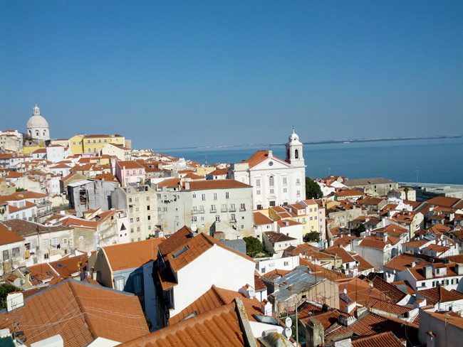 View of Alfama from Miradouro de Santa Luzia - Lisbon Portugal