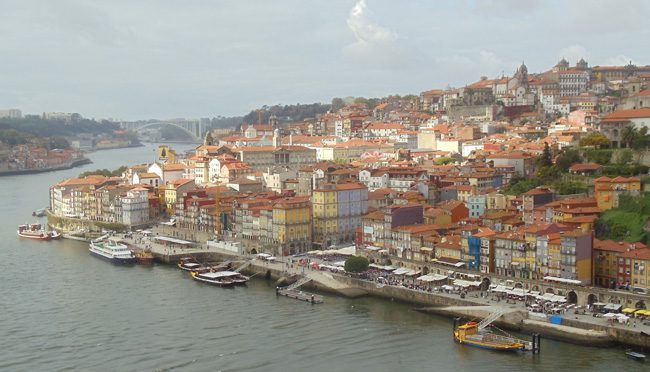 View of Ribeira from Ponte Dom Luis I - Porto - Portugal