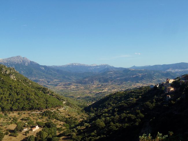 View from Nuoro to Supramonte Mountain Range - Sardinia