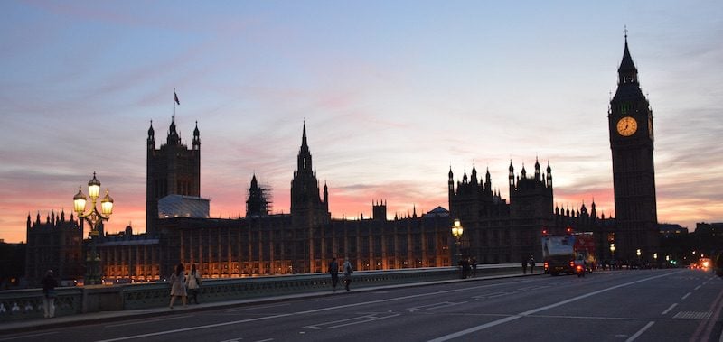 Big Ben at sunset - London panoramic view