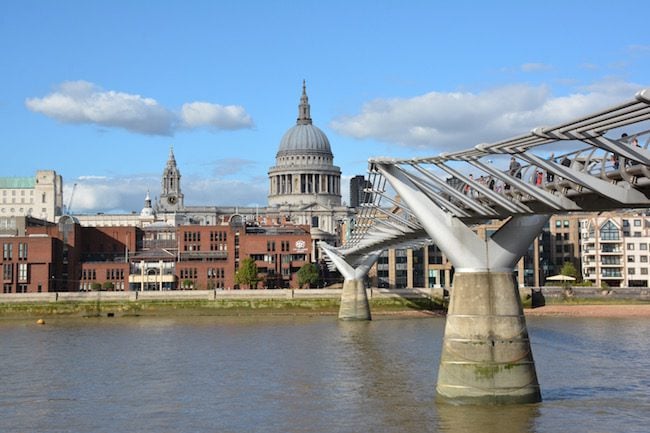 St Paul’s Cathedral London from Millenium Bridge