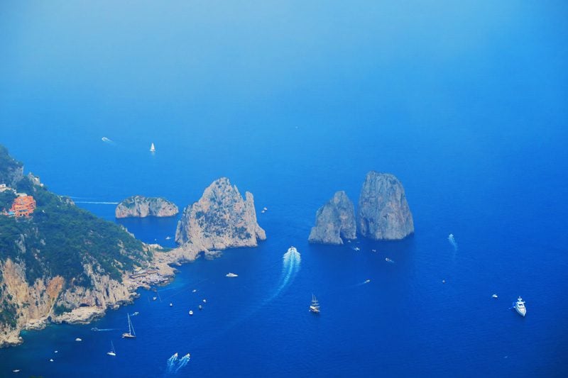 Capri Faraglioni from Monte Solaro