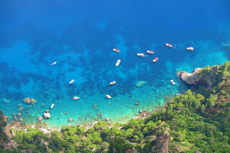 Capri beach from Monte Solaro