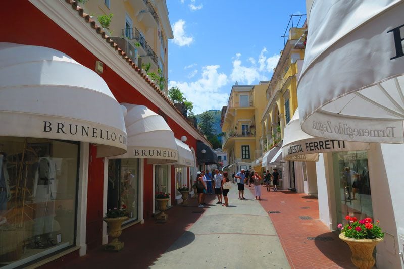 Capri luxury boutiques