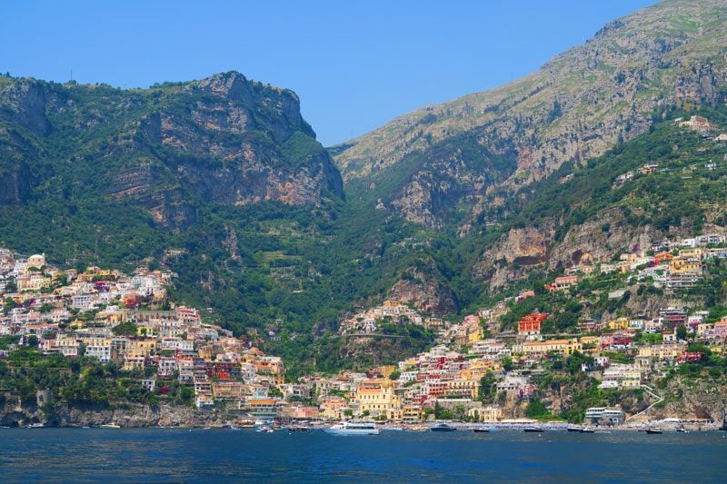 Positano Amalfi Coast from ferry