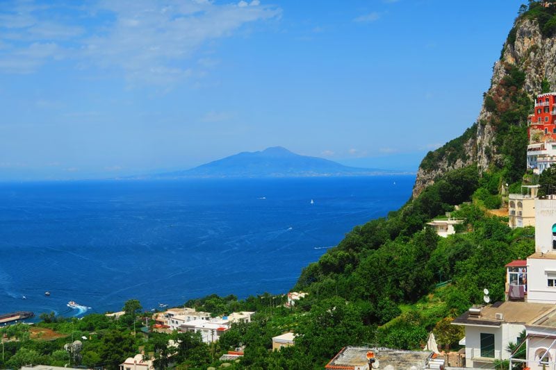 View of Mount Vesuvius from Capri