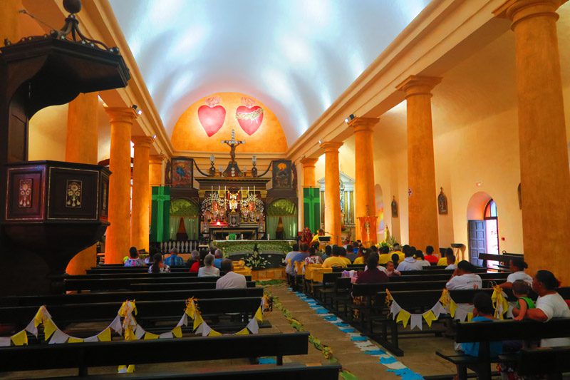 Interior of St Michaels Cathedral - Rikitea Mangareva - Gambier Islands - French Polyensia