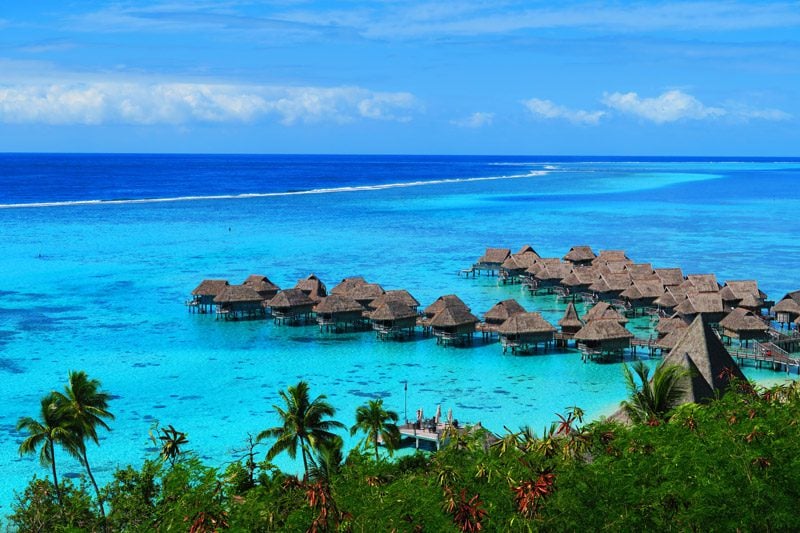 Overwater bungalows Sofitel Moorea French Polynesia