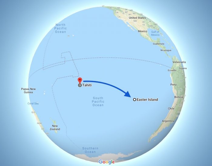 Tahiti To Easter Island Map 700x550 