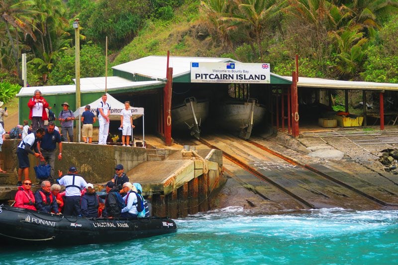 Pitcairn island landing area