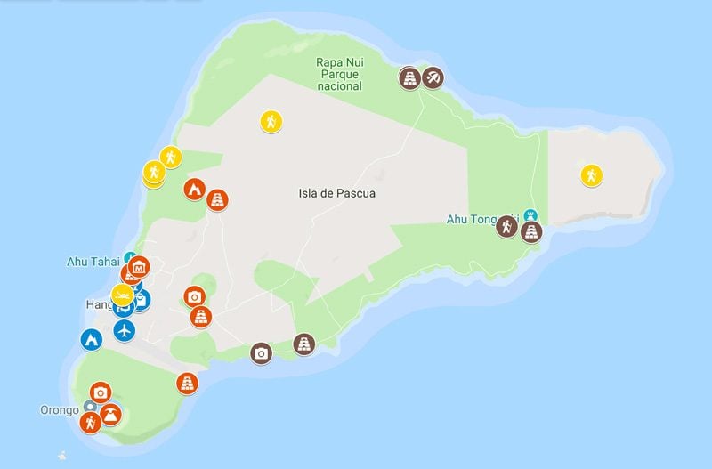 4 Days in Easter Island map