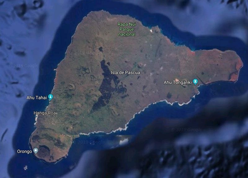 Easter Island satellite map