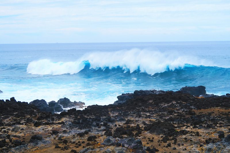 Hanga Poukura big waves Easter Island