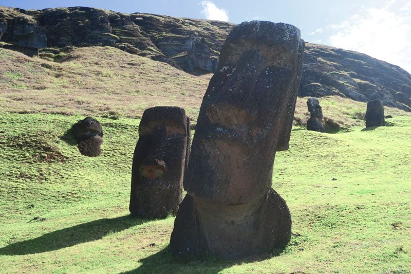 Hina Riru Crooked Moai Rano Raraku Easter Island