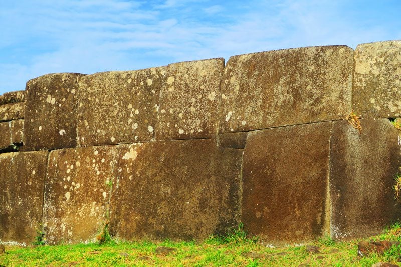 Inca wall in Ahu Vinapu Easter Island