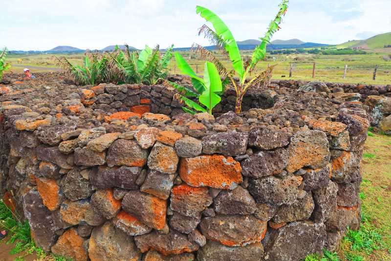 Walled enclosure for crops Easter Island