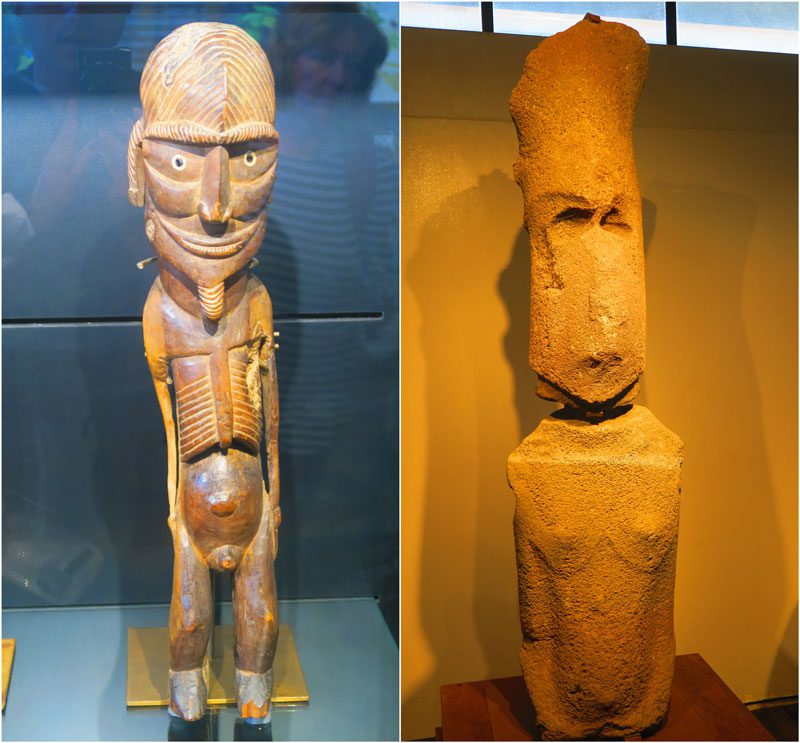 female moai in easter island museum