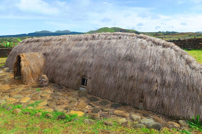 hare paenga - Rapanui homes upside down canoe - Easter Island