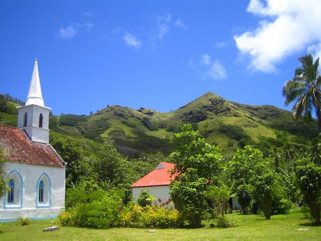 Church of Sainte Gabriel Taravai Gambier Islands French Polynesia