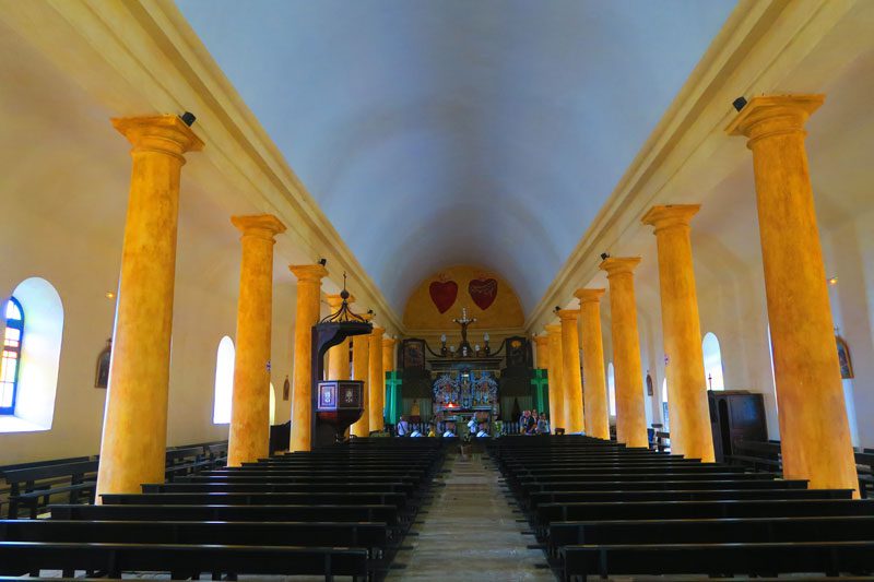 Interior of St Michael’s Cathedral - Gambier Islands French Polynesia