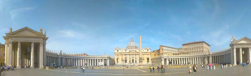 5 Days In Rome - St Peters Square Vatican - Panoramic view