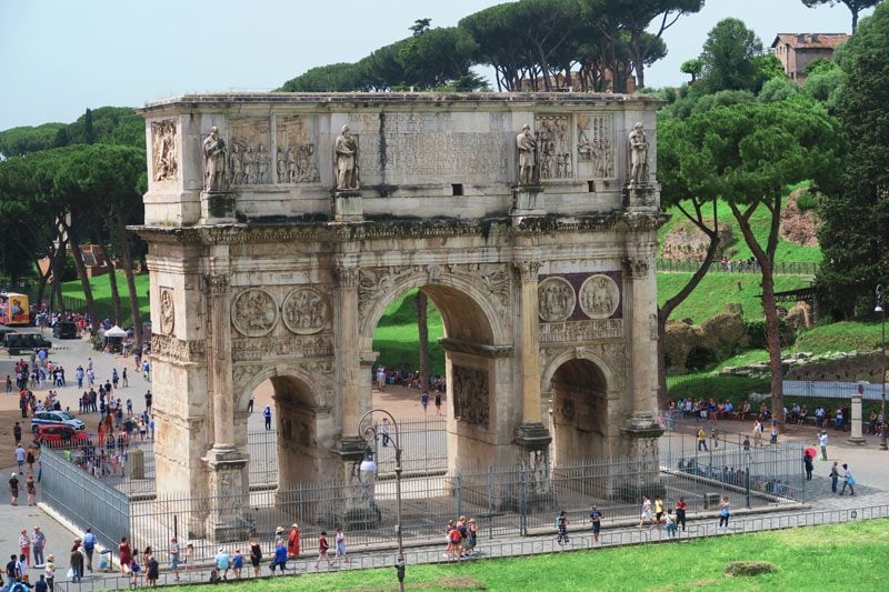 Arch of Constantine from the Colosseum - Rome