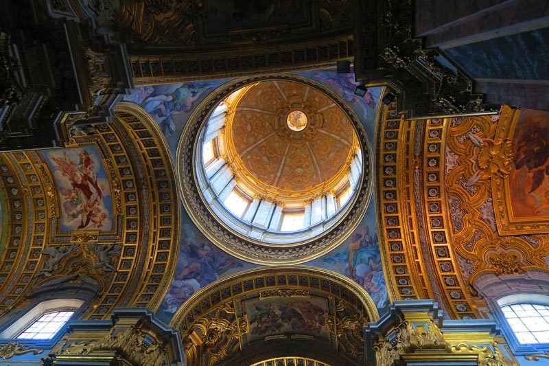 Basilica dei Santi Ambrogio e Carlo - Rome church - the dome