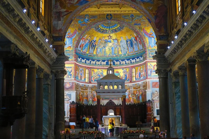 Basilica di Santa Maria in Trastevere - Rome church - mosaic