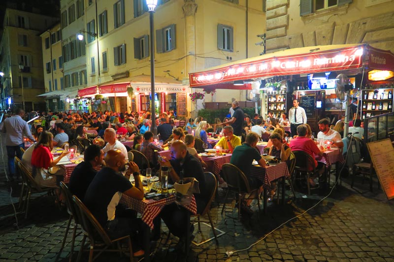 Camp de Fiori by night - Rome