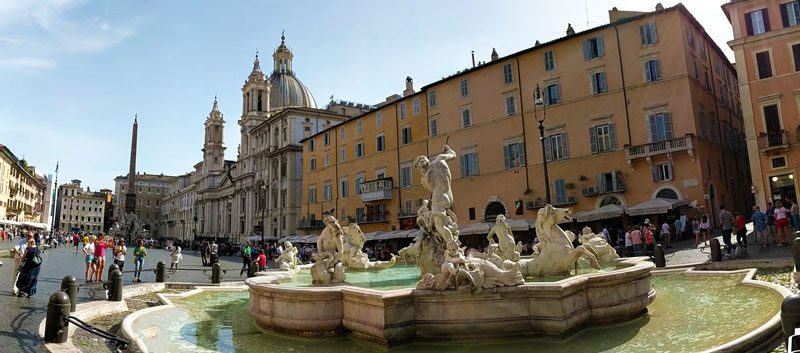 Piazza Navona Rome - panoramic view