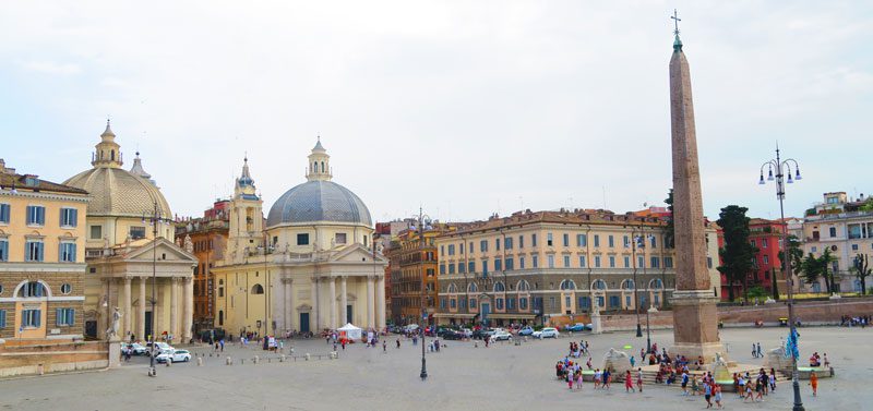 Piazza del Popolo - Rome - panoramic view