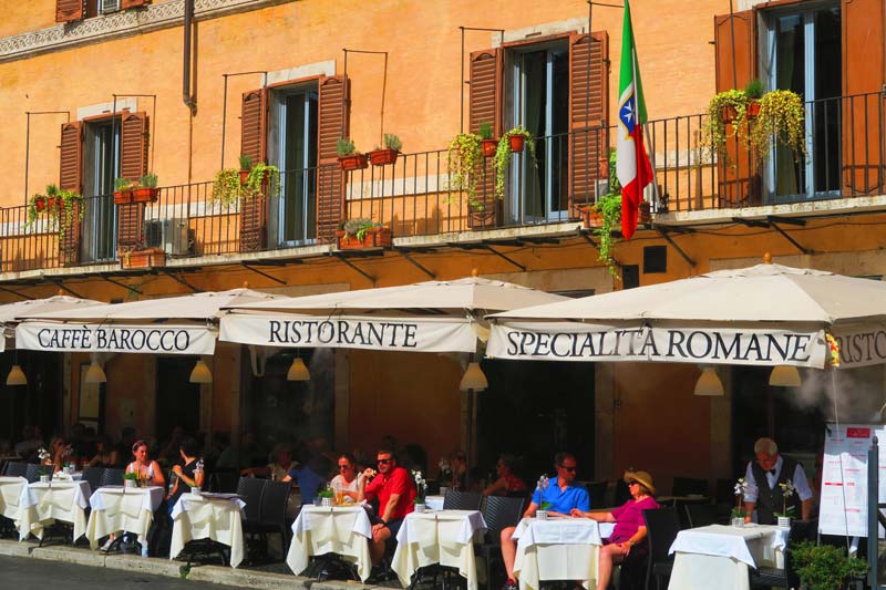 Restaurant in Piazza Navona Rome