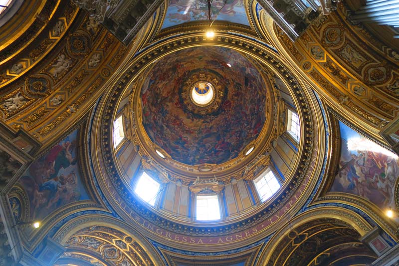 Sant'Agnese in Agone - fresco dome - Piazza Navona Church - Rome