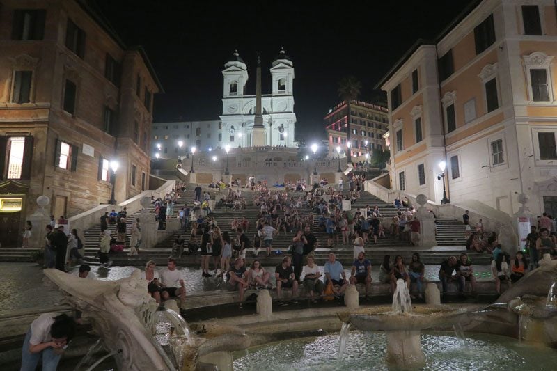 The Spanish Steps - Rome - at night