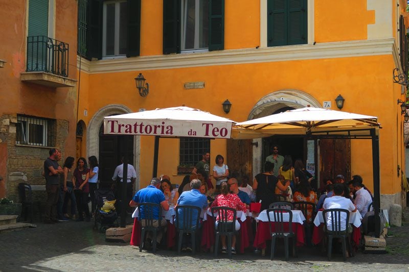 Trattoria in Trastevere Rome