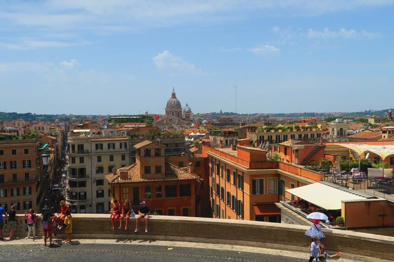 View from the top of The Spanish Steps - Rome