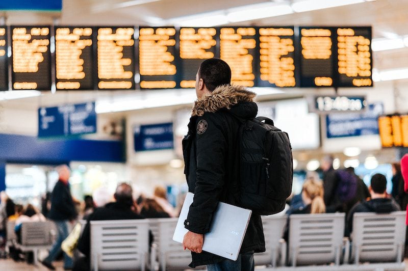 man at airport