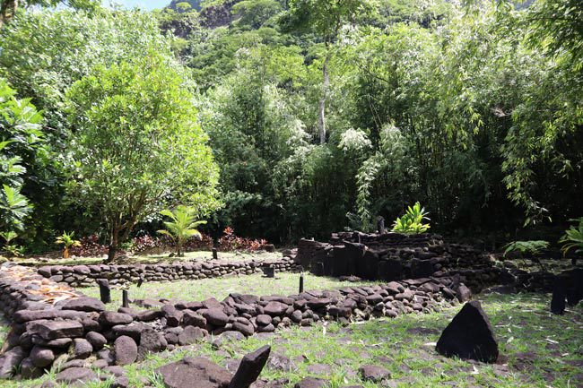 Papenoo Valley Tahiti French Polynesia - marae