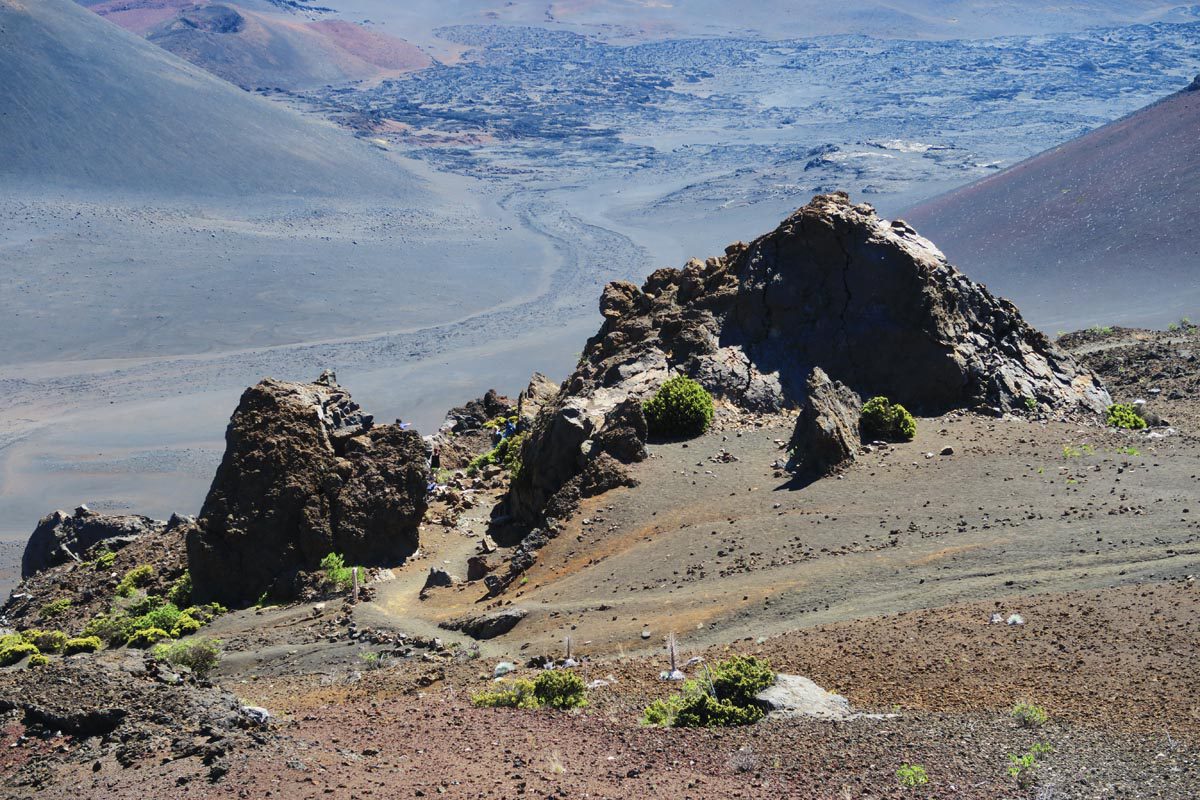 Split Rock - Sliding Sands Trail Haleakala Crater - Maui - Hawaii