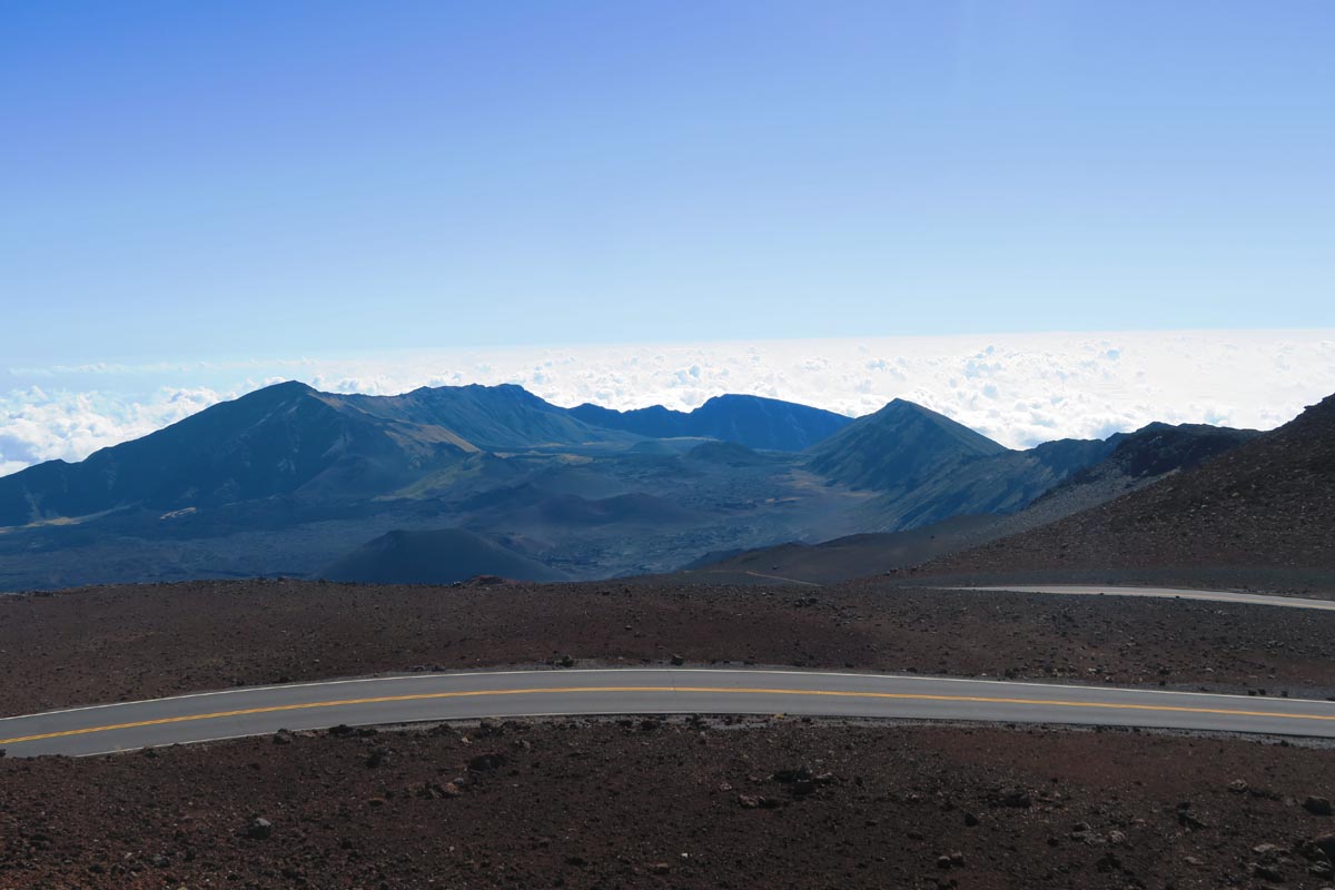 View of Haleakala Crater from summit - Maui Hawaii