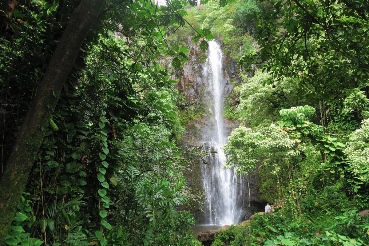 Wailua Falls - scenic road to Hana - Maui Hawaii
