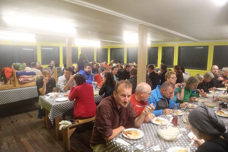 Dinner in Piton des Neiges hike overnight cabin - Reunion Island