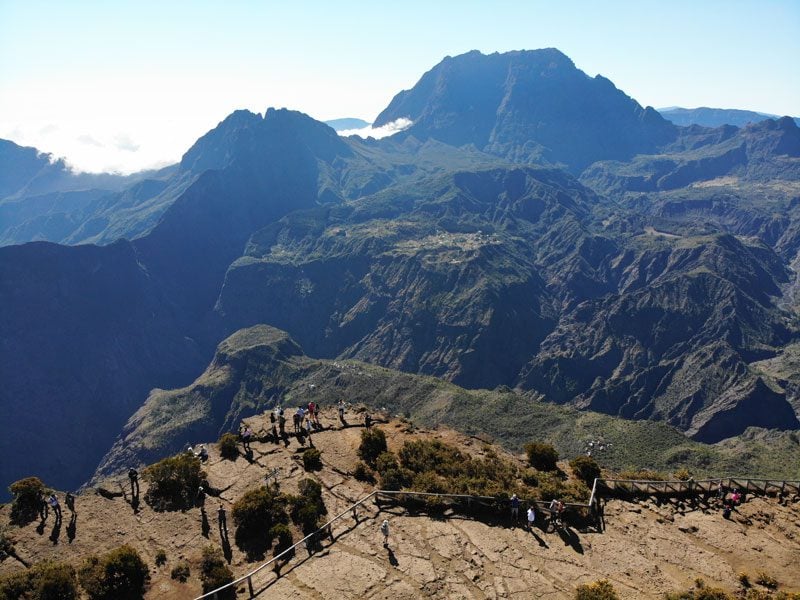 Maido scenic lookout Reunion Island - aerial view