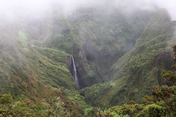 Trou de Fer - Reunion Island highest waterfall - from viewing area