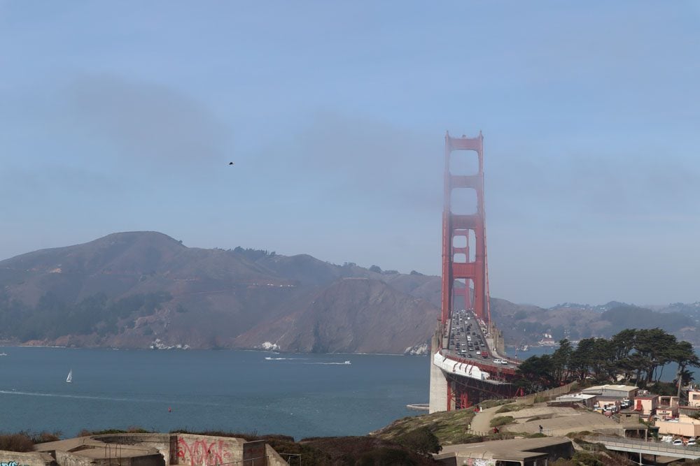 Golden Gate Bridge from Golden Gate Overlook san francisco