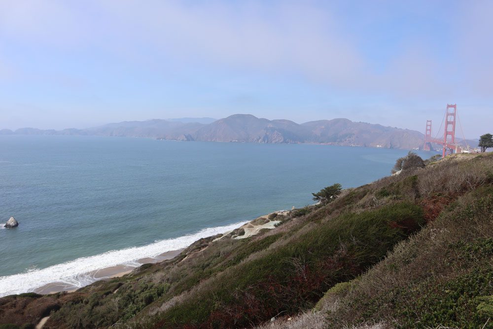 golden gate bridge from California Coastal Trail san francisco