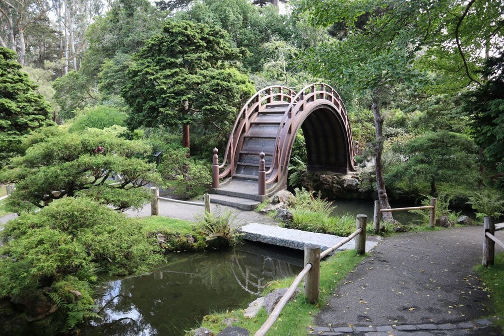 japanese tea gardens golden gate park san francisco - bridge